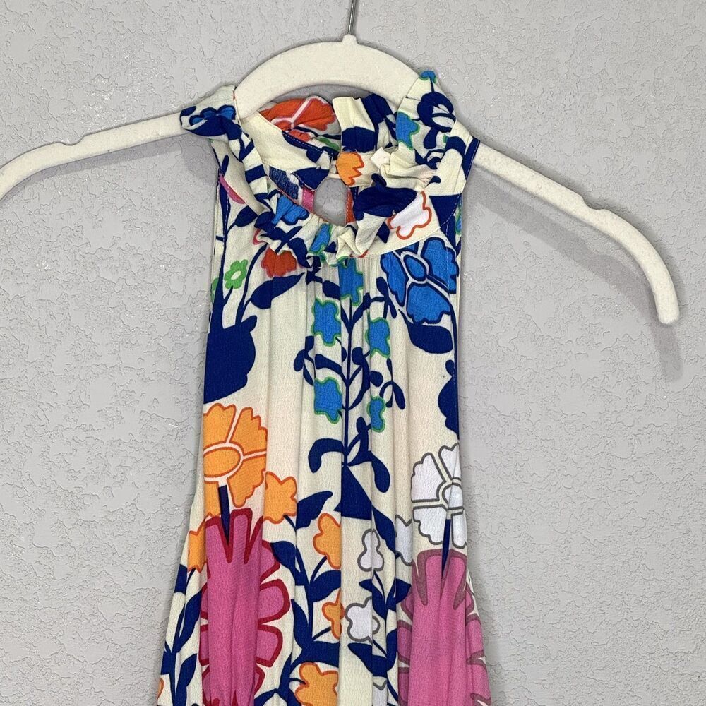 Plenty by Tracy Reese Shorts Romper XS Multicolor Floral Halter Midi Boho Summer - Picture 5 of 10